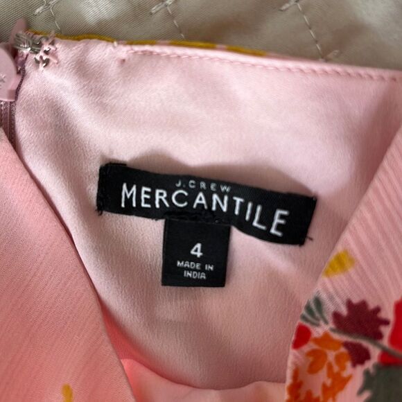 J. Crew Mercantile Pink Floral Tiered Sleeveless Maxi Dress Size 4 - Picture 5 of 6